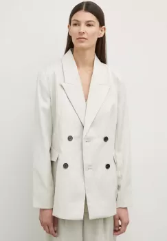 Bruuns Bazaar sacou PinBBTonya blazer culoarea gri, cu doua randuri de nasturi, modelator, BBW3833 imagine