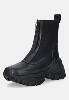 Buffalo botine Lola Front Zip culoarea negru, cu platforma, 1270140-BLK imagine