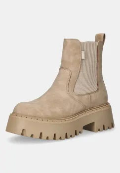 Buffalo cizme Aspen Chelsea culoarea bej, cu platforma, 1270119-BRN imagine