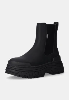 Buffalo cizme Fusion Chelsea femei, culoarea negru, cu platforma, 1270098-BLK imagine