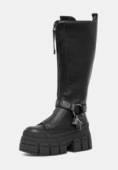 Buffalo cizme Gospher Biker Hi culoarea negru, cu platforma, 1270131-BLK imagine