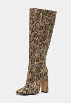 Buffalo cizme July Boot Hi culoarea bej, cu toc drept, 1292056-SNA imagine