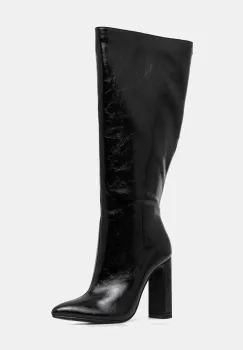 Buffalo cizme July Boot Hi culoarea negru, cu toc drept, 1292055-BLK imagine