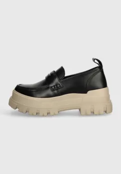 Buffalo mocasini Aspha Loafer femei, culoarea negru, cu platforma, 1622297 imagine