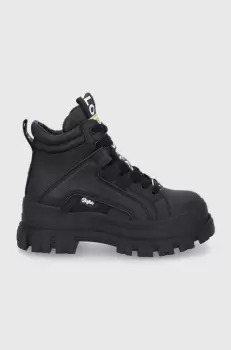Buffalo Pantofi culoarea negru, cu platforma imagine