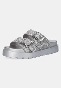 Buffalo papuci Raya Ari Glam femei, culoarea argintiu, cu platforma, 1602284-SLV imagine