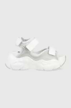 Buffalo sandale femei, culoarea alb, cu platforma imagine