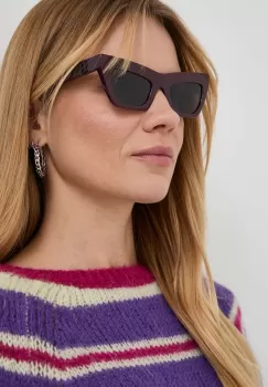 Burberry ochelari de soare femei, culoarea violet imagine