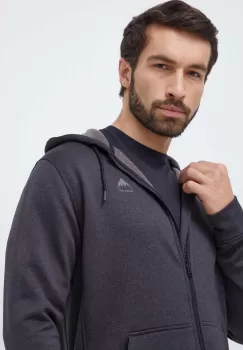 Burton bluza barbati, culoarea gri, cu gluga, neted imagine