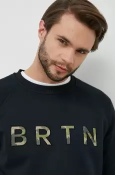 Burton bluza trening Crown barbati, culoarea negru, cu imprimeu imagine