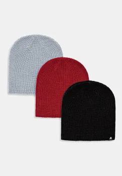 Burton caciula copii 3-pack culoarea rosu, din tesatura neteda, 234591 imagine