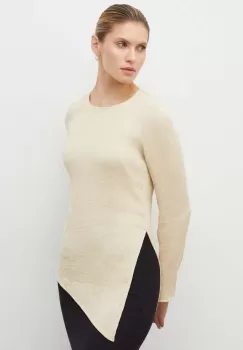 By Malene Birger bluza femei, culoarea bej, neted imagine