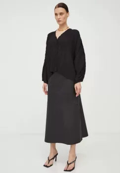 By Malene Birger bluza femei, culoarea negru, neted imagine