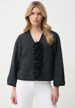 By Malene Birger camasa de matase MINEAS culoarea negru, regular, 102436 imagine
