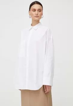 By Malene Birger camasa din bumbac femei, culoarea alb, cu guler clasic, relaxed imagine