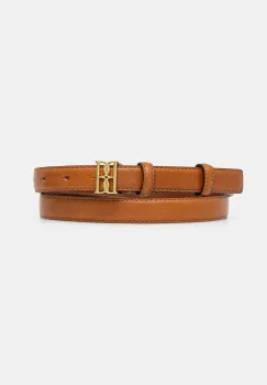 By Malene Birger curea de piele MARLOS femei, culoarea maro, 103205 imagine