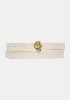 By Malene Birger curea de piele OUMA femei, culoarea alb, 101257 imagine