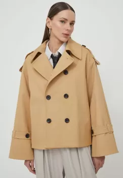 By Malene Birger geaca femei, culoarea bej, de tranzitie, oversize imagine