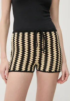 By Malene Birger pantaloni scurti din bumbac DOR femei, culoarea negru, modelator, high waist, 103073 imagine