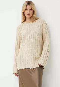 By Malene Birger pulover de lana CIRRA femei, culoarea bej, calduros, Q72457001 imagine