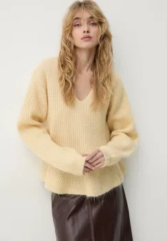 By Malene Birger pulover de lana COVA femei, culoarea galben, calduros, 103003 imagine