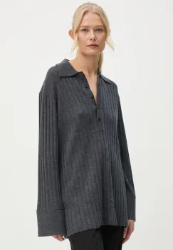 By Malene Birger pulover de lana DELPHINE femei, culoarea gri, light, Q72580001 imagine