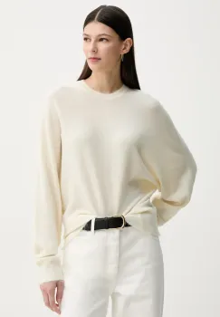 By Malene Birger pulover de lana DOAS femei, culoarea bej, light, 103058 imagine