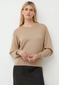 By Malene Birger pulover din amestec de lana MANTEA femei, culoarea bej, light, Q72434002 imagine