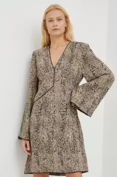 By Malene Birger rochie culoarea maro, midi, oversize imagine