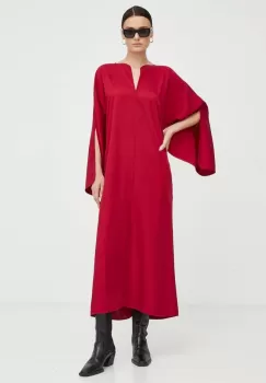 By Malene Birger rochie culoarea rosu, midi, oversize imagine