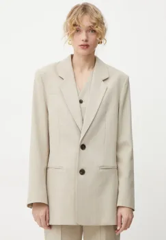 By Malene Birger sacou OPHIE culoarea bej, un singur rand de nasturi, neted, 102383 imagine