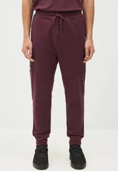 C.P. Company pantaloni de trening din bumbac Diagonal Raised Fleece Lens Sweatpants imagine