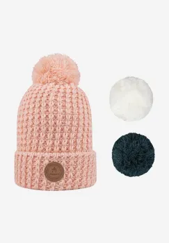 Cabaia caciula Bandista culoarea portocaliu, din tricot gros imagine