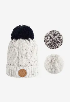 Cabaia caciula copii Cabaia Kids Vegan culoarea bej, din tricot gros imagine
