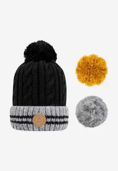 Cabaia caciula Creamy Gin culoarea negru, din tricot gros imagine