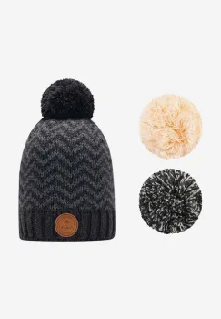 Cabaia caciula Karaboudjan culoarea gri, din tricot gros imagine