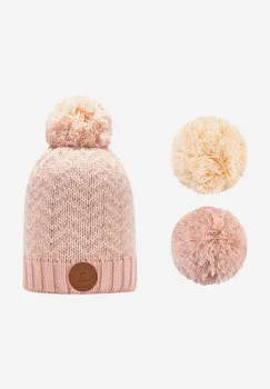 Cabaia caciula Karaboudjan culoarea roz, din tricot gros imagine