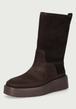 Calvin Klein  botine pentru femei din piele intoarsa FLATFORM MID BOOT SUEDE WL imagine
