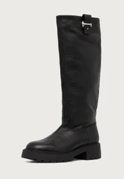 Calvin Klein  cizme cu platforma pentru femei din piele CHUNKY HIGH BOOT LTH HDW imagine