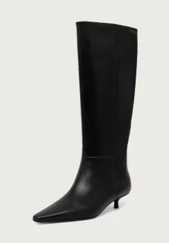Calvin Klein  cizme pentru femei din piele KITTEN HEEL HIGH BOOT LTH imagine