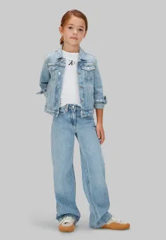 Calvin Klein Jeans blugi wide leg pentru copii imagine