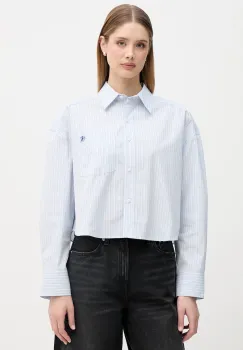 Calvin Klein Jeans bluza tip camasa pentru femei, din bumbac imagine