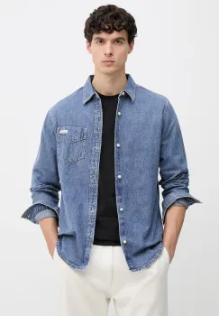 Calvin Klein Jeans camasa pentru barbati, din denim imagine