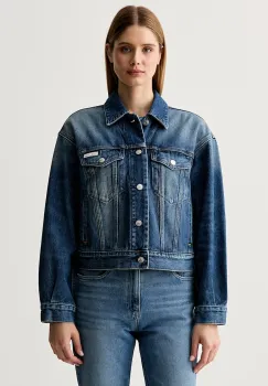 Calvin Klein Jeans geaca de blugi pentru femei, din bumbac imagine