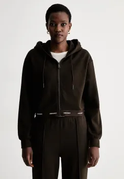 Calvin Klein Jeans hanorac cu fermoar pentru femei din bumbac imagine