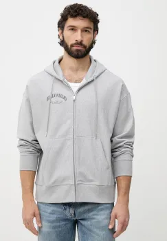 Calvin Klein Jeans hanorac cu fermoar si gluga pentru femei cu bumbac imagine
