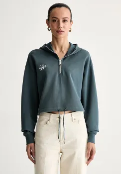 Calvin Klein Jeans hanorac cu gluga pentru femei din bumbac imagine