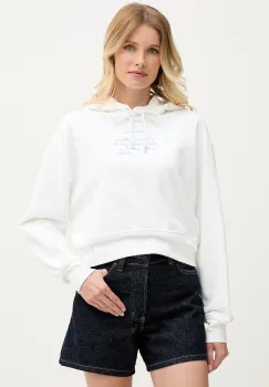 Calvin Klein Jeans hanorac cu gluga pentru femei, din bumbac imagine