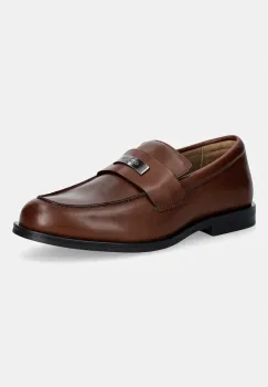 Calvin Klein mocasini barbati din piele ESS RUBBER LOAFER HW PLAQ VA LTH imagine