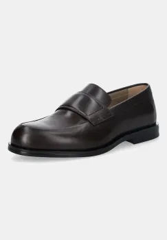 Calvin Klein mocasini de piele ESS RUBBER BAND LOAFER LTH imagine